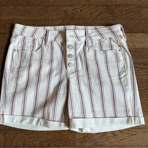 Old Navy 5” striped denim shorts